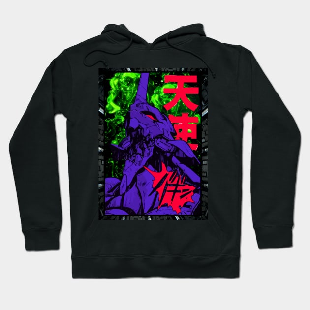 Evangelion mecha eva Hoodie by syanart